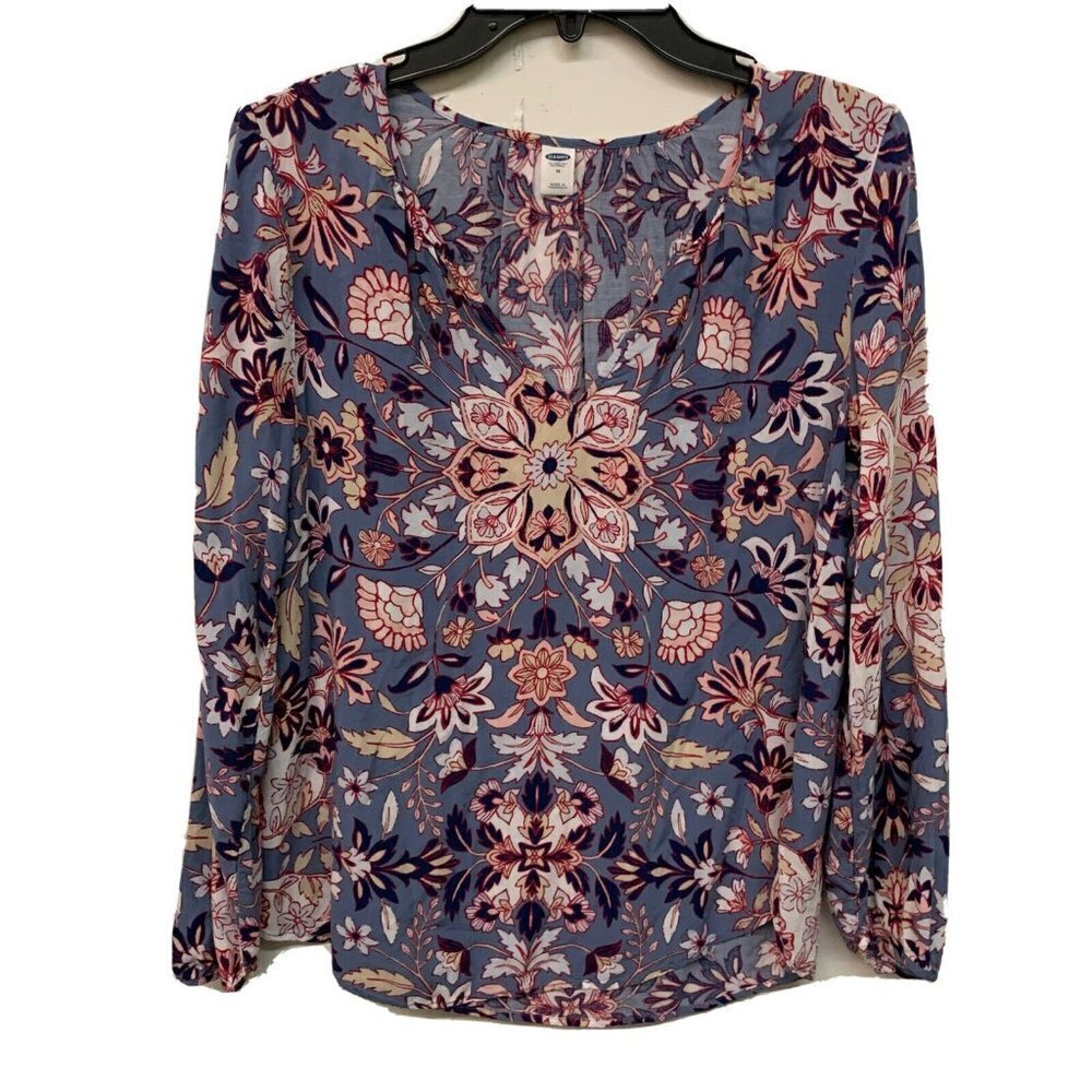 Old Navy Womens Multicolor Floral Print Blouse